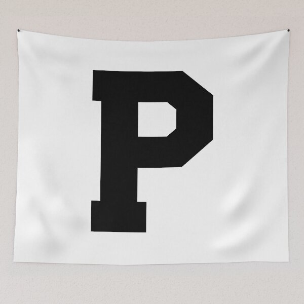 Item preview, Alphabet, Black P, Sports letter P designed and sold by TheCultStuff.