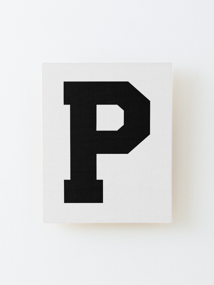 Alphabet, Black P, Sports letter P Sticker for Sale by TheCultStuff