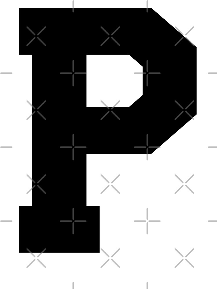 Alphabet, Black P, Sports letter P Sticker for Sale by TheCultStuff