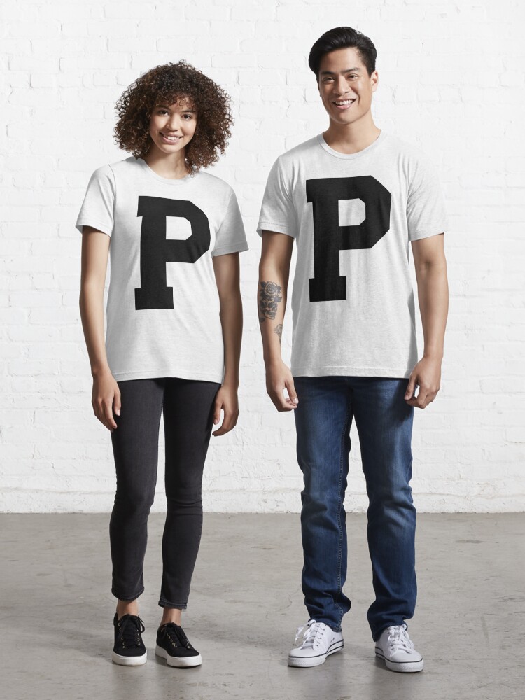 Alphabet, Black P, Sports letter P Essential T-Shirt for Sale by  TheCultStuff