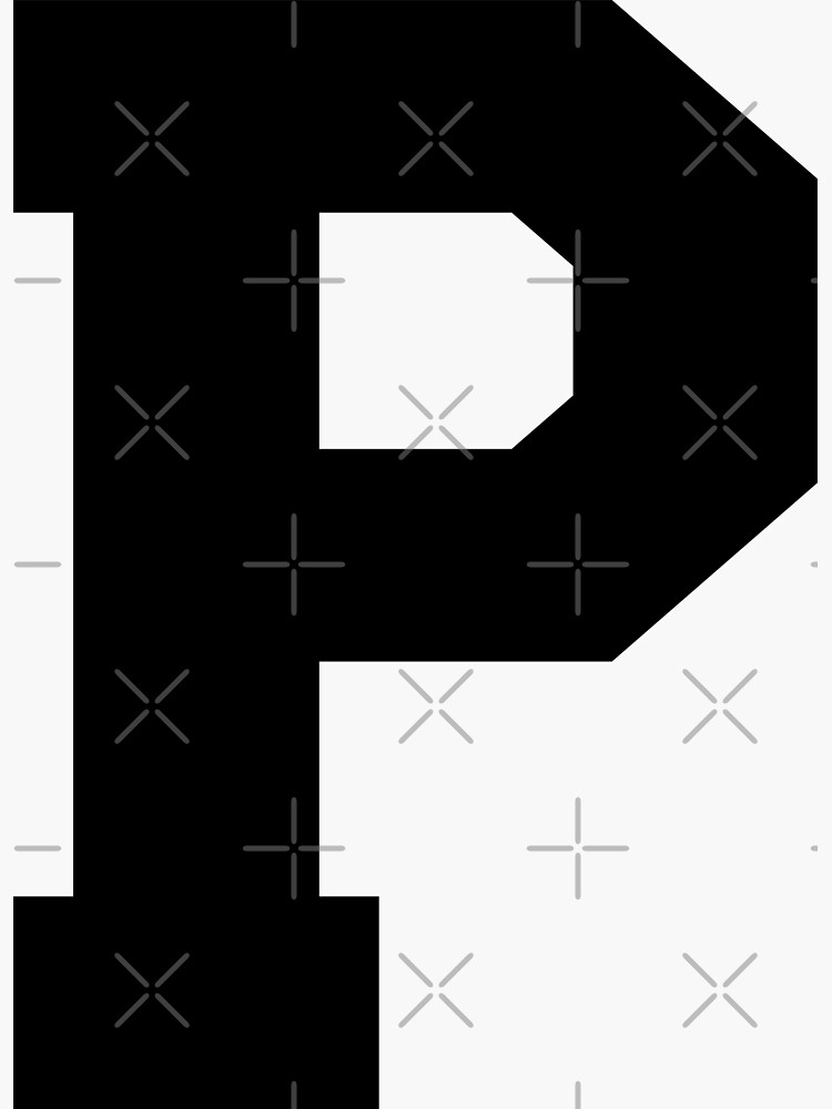 Alphabet, Black P, Sports letter P Sticker for Sale by TheCultStuff