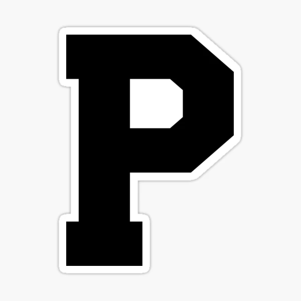 Alphabet, Black P, Sports letter P Sticker for Sale by TheCultStuff