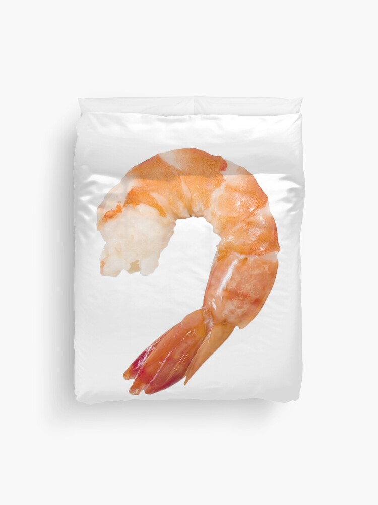 Shrimp Duvet Cover By Cheesy Puffs Redbubble