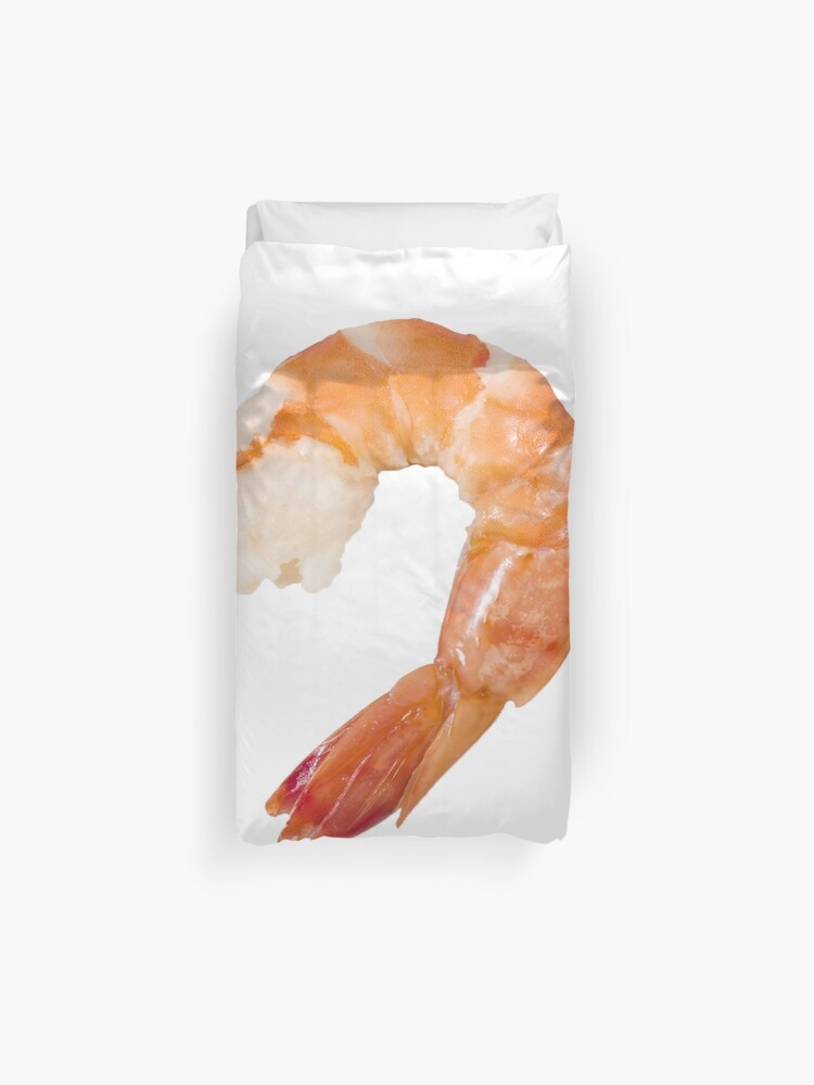 Shrimp Duvet Cover By Cheesy Puffs Redbubble