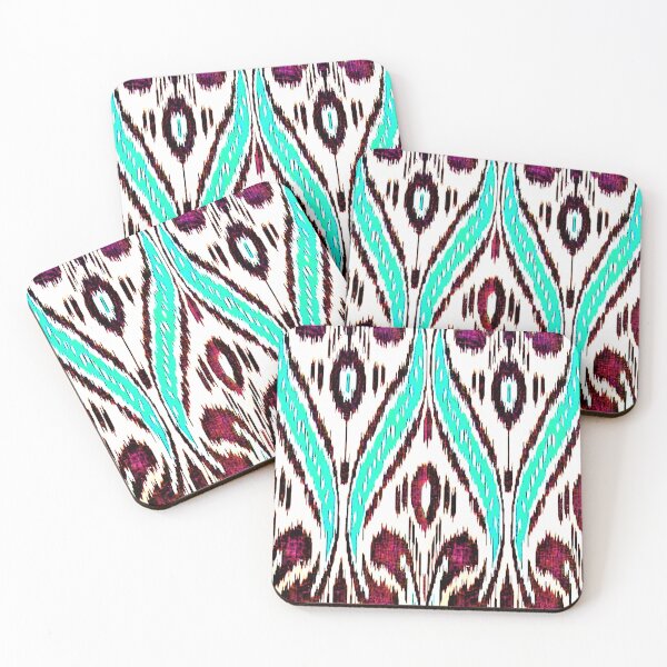 Aperçu de l'œuvre Motifs floraux ouzbeks Ikat Motifs ikat, Motifs ouzbeks Ikat créée et vendue par LeFabriqueOuz.