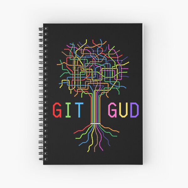 Git Gud: Funny Source Code Repository Tree Design For Programmers  (Branches) | Spiral Notebook