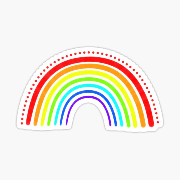 Retro Rainbow Simple Sticker for Sale by Rachel McNeil