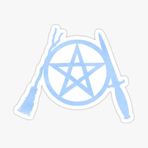 Item preview, Light Blue Pent, Besom and Blade designed and sold by Queer AF Warlock.
