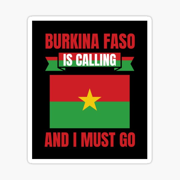 Vinyl Bumper-Helmet Stickers BURKINA FASO Burkinabe Flag 50mm former Upper Volta AFRICA 2 Decals x4