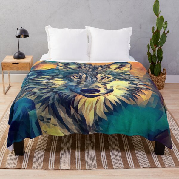 Item preview, The Wolf Abstract Poly Art designed and sold by KA DESIGNS.