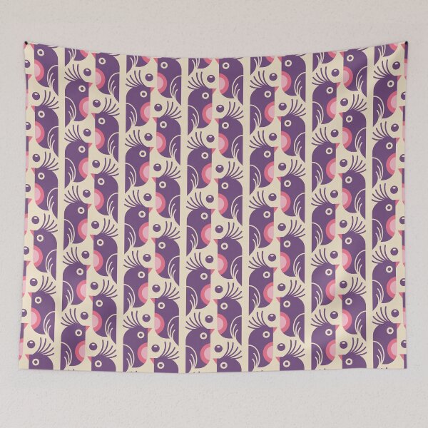 Item preview, 0802 - lilac birds pattern designed and sold by RouCouCou.