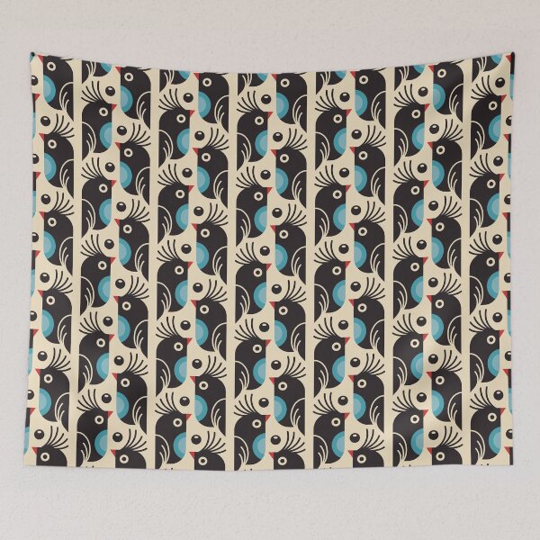 Item preview, 0803 - retro birds pattern designed and sold by RouCouCou.