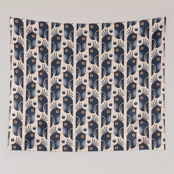 Item preview, 0804 - retro birds pattern designed and sold by RouCouCou.
