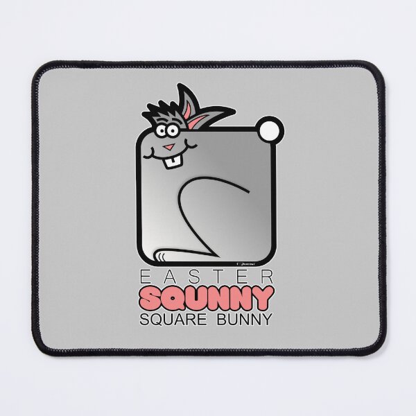 Item preview, Easter Bunny Retro Square Squnny Grey designed and sold by Quooki.