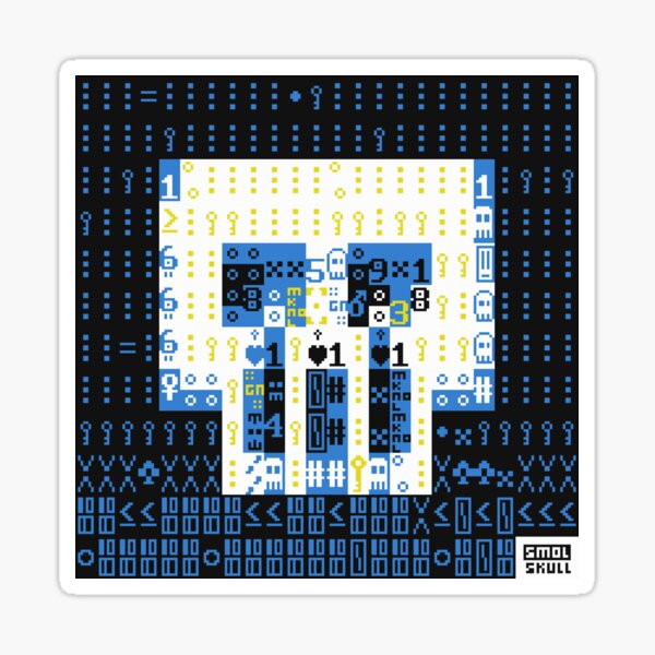 ASCII-SMOLSKULL Sticker