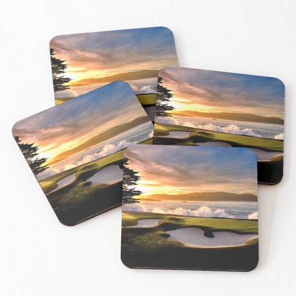 Item preview, Pebble Beach Golf Course 18t Hole Sunset designed and sold by oldwestcowboy.