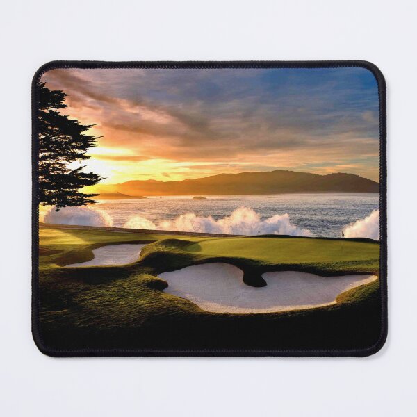 Item preview, Pebble Beach Golf Course 18t Hole Sunset designed and sold by oldwestcowboy.