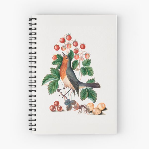 Item preview, European robin and wild strawberry designed and sold by tranda90.