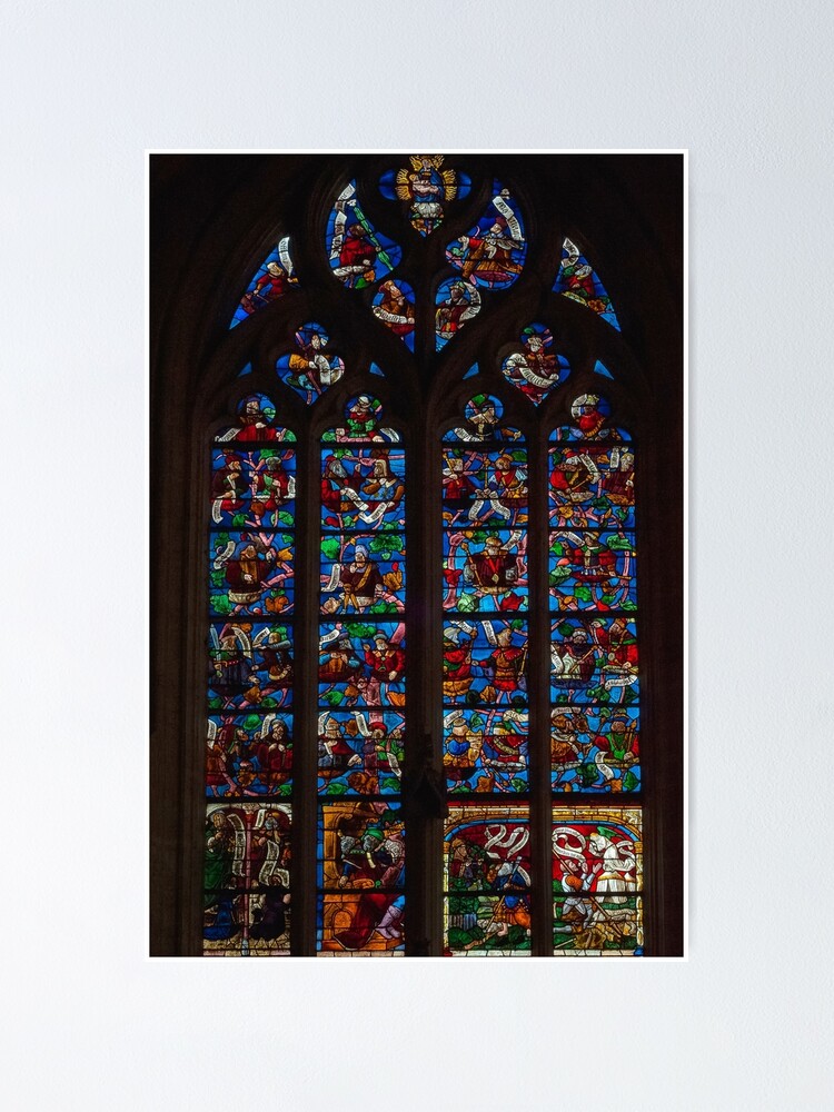"Tree of Jesse in Renaissance stainedglass window" Poster for Sale by