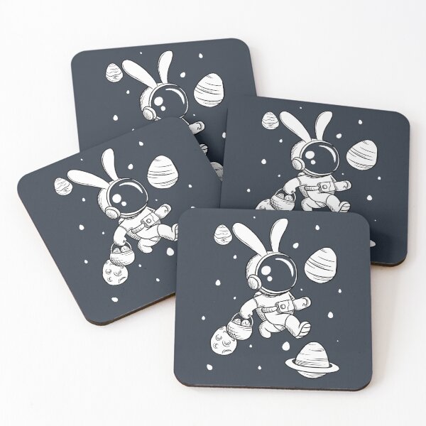 Item preview, Bunny Astronaut with Easter Egg Planets in Space - funny Easter designed and sold by TalesOfScience.