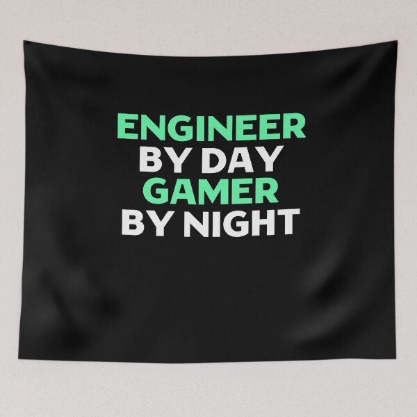 Item preview, Engineer By Day Gamer By Night designed and sold by Gamerss4Life.
