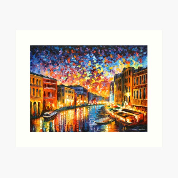 Item preview, VENICE - GRAND CANAL - Leonid Afremov CITYSCAPE designed and sold by Leonid Afremov.