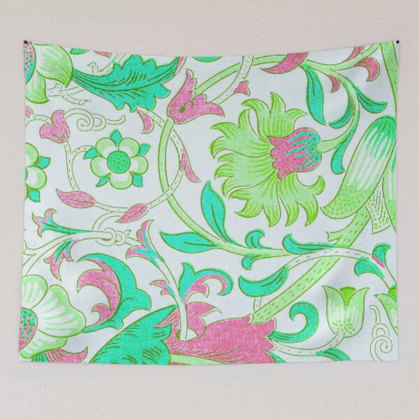 Item preview, Green pink turquoise floral lodden pattern designed and sold by fowons.