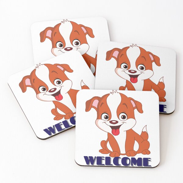 Item preview, Welcome with adorable puppy - cute dog designed and sold by Fanatic Nerd.