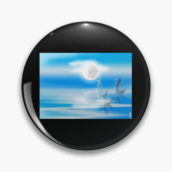 Item preview, One Moon Light sea Canvas Print designed and sold by rossgarykev.