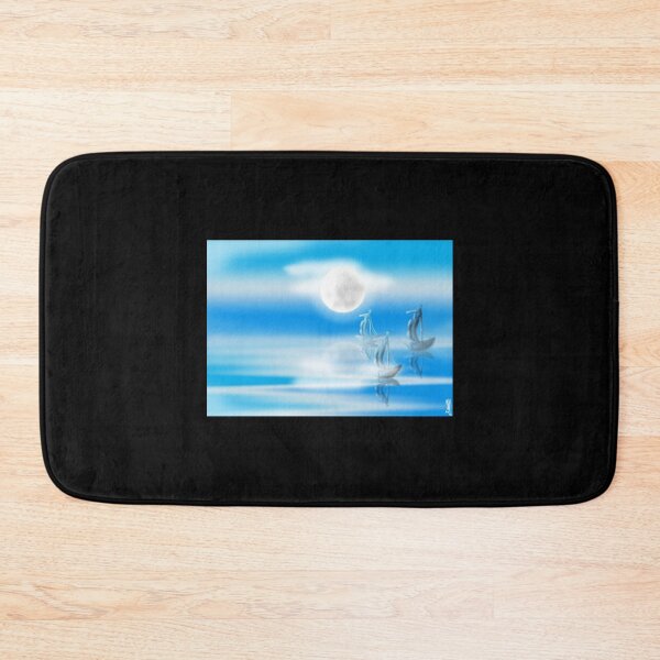 Item preview, One Moon Light sea Canvas Print designed and sold by rossgarykev.
