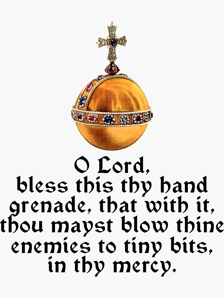 "Monty Python Holy Hand Grenade" Sticker for Sale by Bonzo61 Redbubble