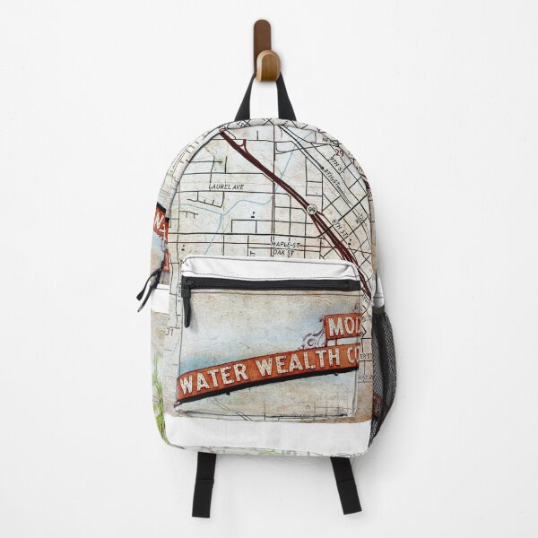 Item preview, Map of downtown Modesto, California, and the Modesto Arch, on old paper designed and sold by NickoPrints.