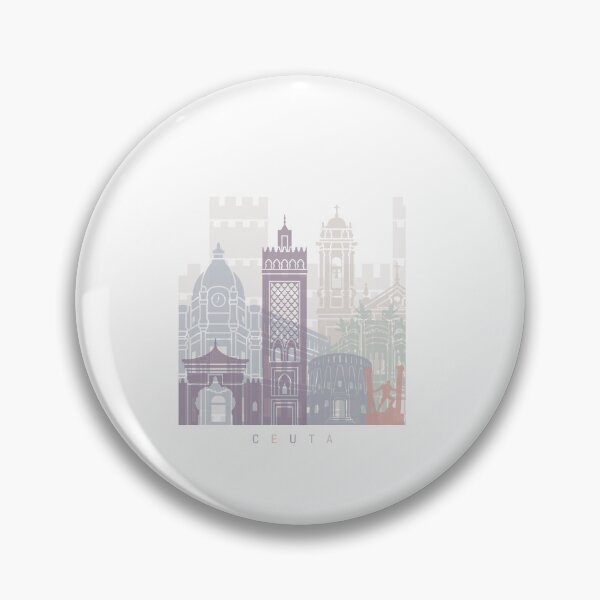 Item preview, CEUTA SKYLINE POSTER PASTEL designed and sold by paulrommer.