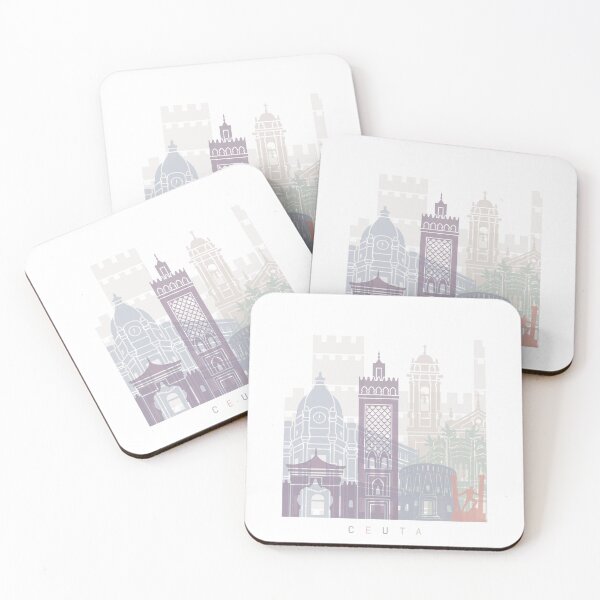 Item preview, CEUTA SKYLINE POSTER PASTEL designed and sold by paulrommer.