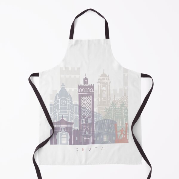 Item preview, CEUTA SKYLINE POSTER PASTEL designed and sold by paulrommer.