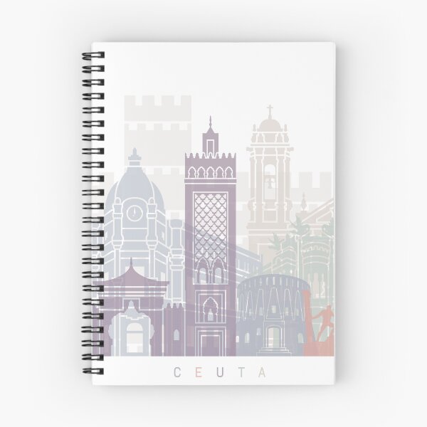 Item preview, CEUTA SKYLINE POSTER PASTEL designed and sold by paulrommer.