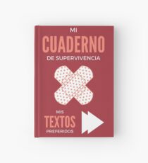 Cuaderno de tapa dura Mi cuaderno de supervivencia textos preferidos granate