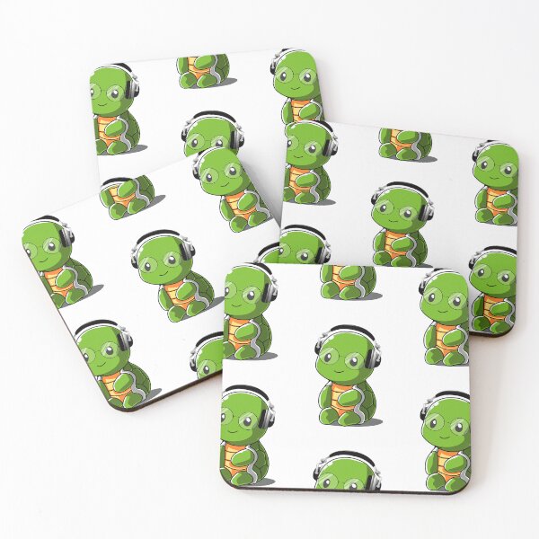 Item preview, Baby Turtle With Headphone designed and sold by LittleDuckk.
