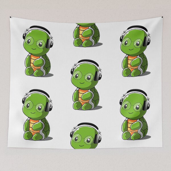 Item preview, Baby Turtle With Headphone designed and sold by LittleDuckk.