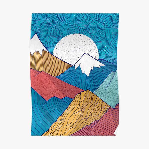 Kreuzschraffur Himmel Poster