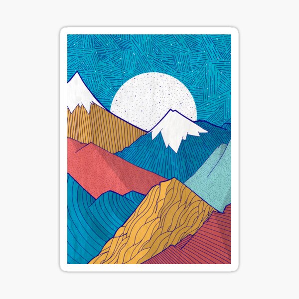 Crosshatch sky Sticker