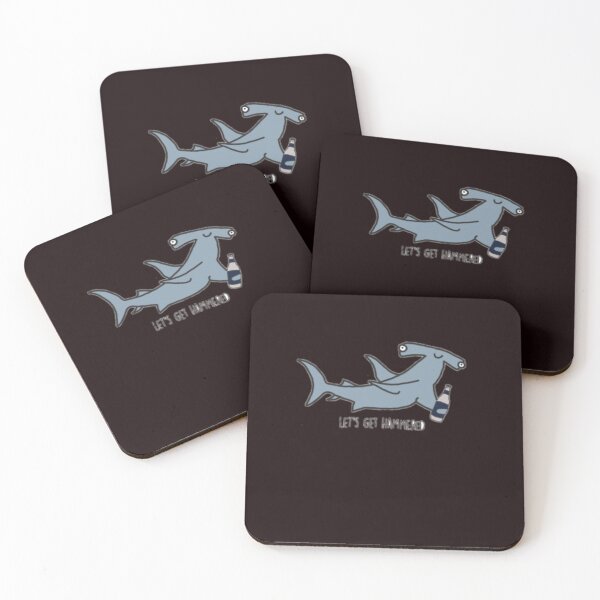 Item preview, Let s Get Hammered Hammerhead Shark Sticker designed and sold by MarkMaschek.