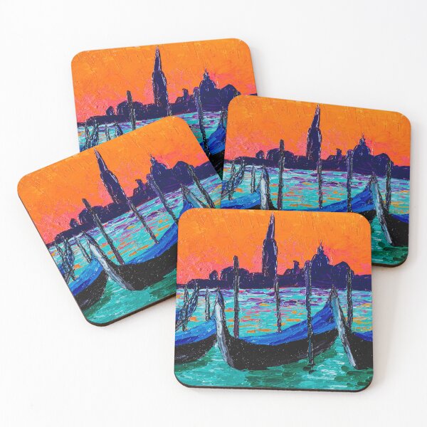 Item preview, Venetian landscape at sunset designed and sold by ArinasFineArt.
