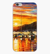ITALY, NAPLES HARBOR - VESUVIUS - Leonid Afremov CITYSCAPE iPhone Case