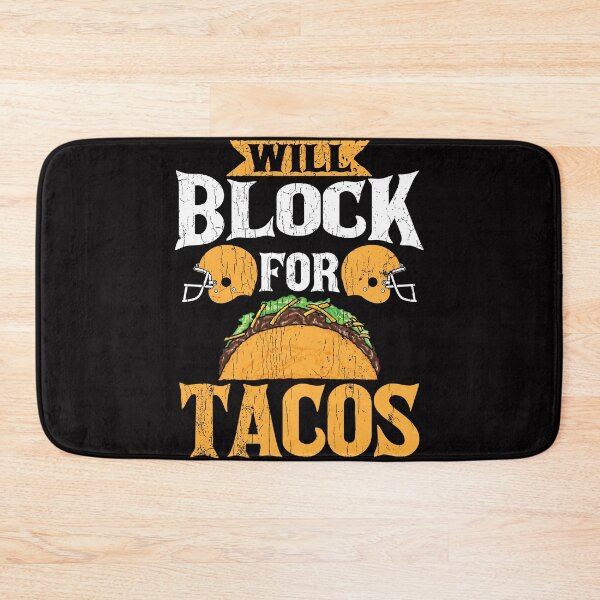 Item preview, Will Block For Tacos Lineman Football Player designed and sold by Shirtcaesar.