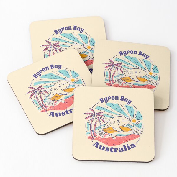 Item preview, Byron bay, Australia ( Shark surfing) designed and sold by Paperfly Studio.