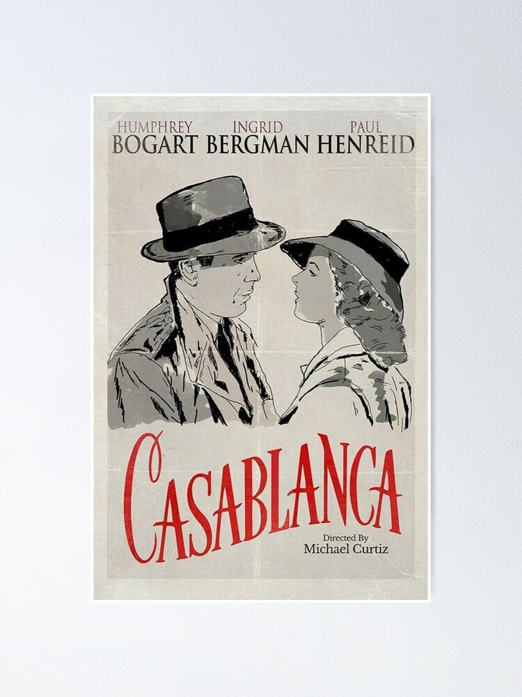 Casablanca Classic American Vintage Film Poster 