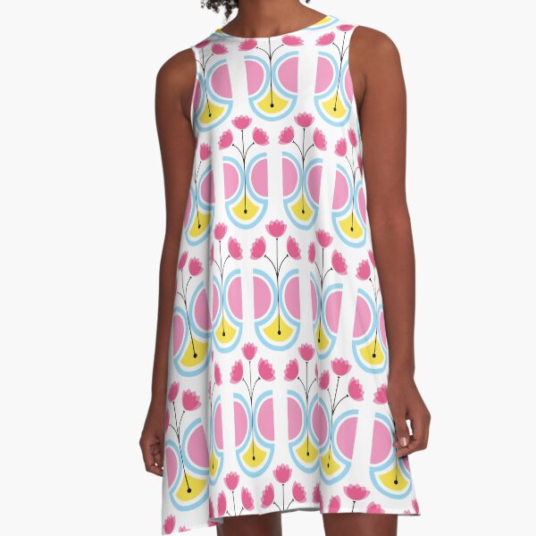 Mid-Century Spring A-Line Dress