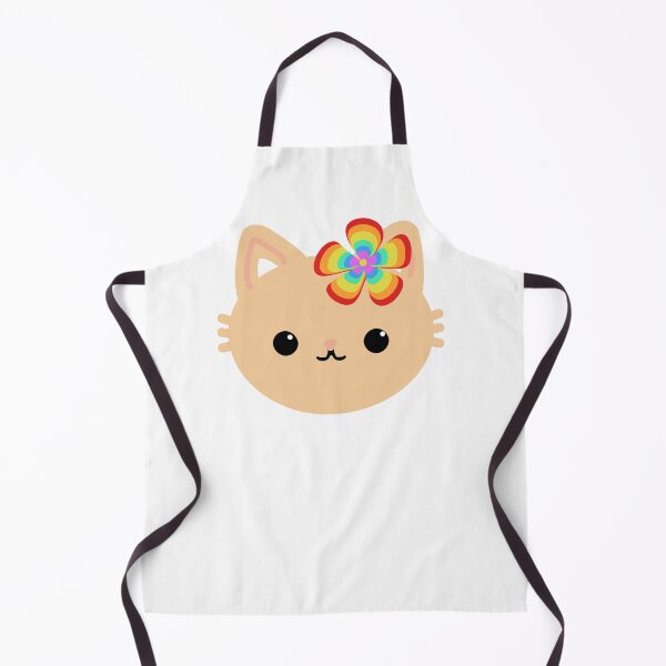 Item preview, Cute kitty face with rainbow flower, adorable for girls or baby sweatshirts, Kids cat gift. designed and sold by EMIPRINCESS.