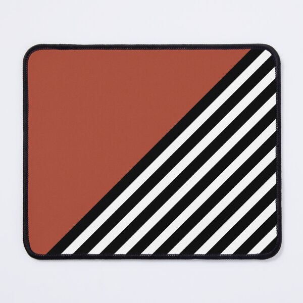 Item preview, Color Block & Stripes Geometric Print, Sienna, Black and White designed and sold by meggydesigns.